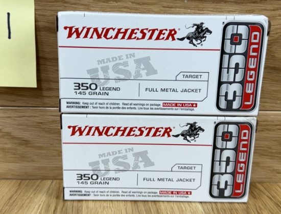 Lot of 2 Winchester 350 Legend 145 Grain Full Metal Jacket #1