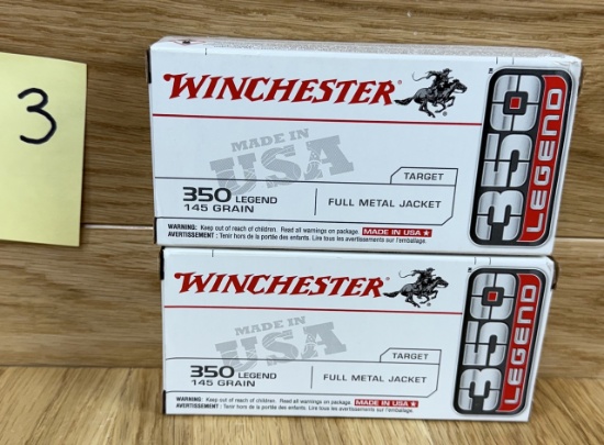 Lot of 2 Winchester 350 Legend 145 Grain Full Metal Jacket #3