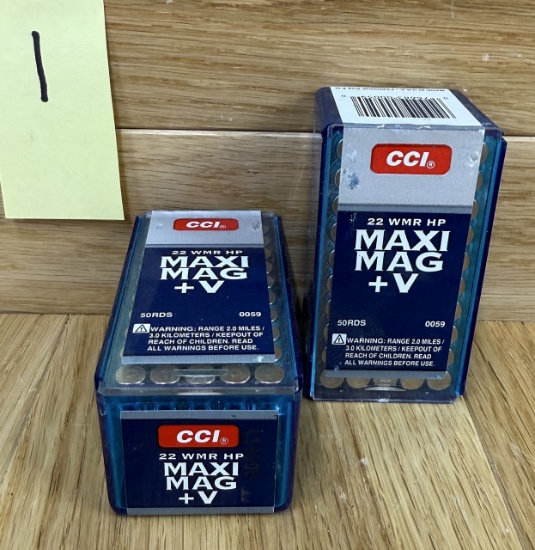 Lot of 2 CCI 22WMR HP MAXI MAG +V #1