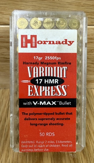Hornady 17 HMR With V-Max Bullet 17Grain