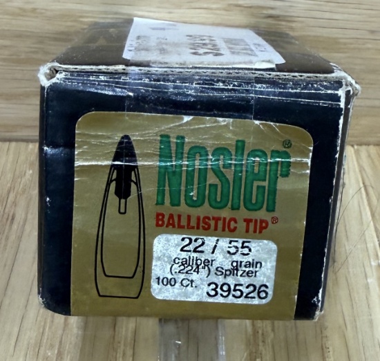 Nosler Ballistic Tip 22 Caliber (.224â€) 55 grain Spitzer