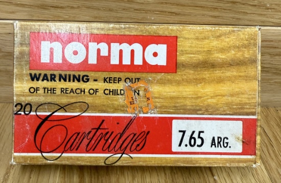 Norma 7.65 ARG. 150 Grains Soft Point 9.7g Semi Pointed