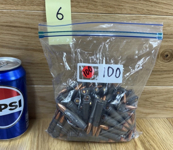 Bag of 100rds 7.62x39 Ammunition #6