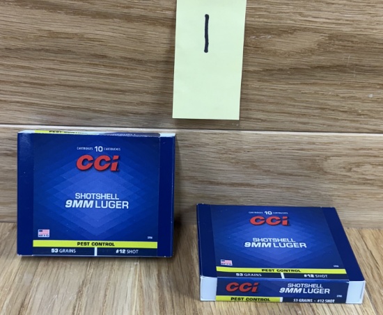 Lot of 2 CCI 9mm Shotshell 53Gr Pest Control #1