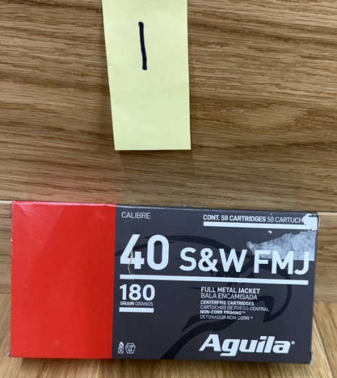 Aguila 40 S&W 180gr FMJ 50rds #1
