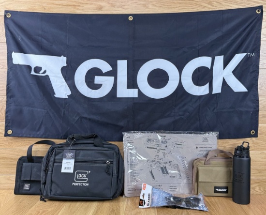 Lot of GLOCK Supply and Accessories w/GLOCK Flag