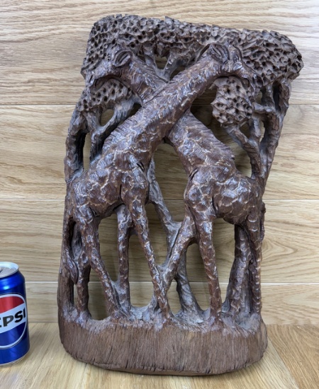 African Wood Carving - Giraffes