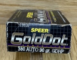 Speer Gold Dot .380 Auto 90 Grain