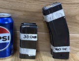 Lot of 4 Steel Magazines 30 Carbine. Rounds Included
