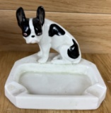 Vintage Art Deco Boston Terrier Ashtray Made In Germany