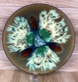 Bronze Copper Enameled Plate Signed Edwardo Star Original MCM Masterpiece!