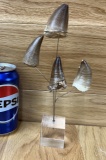 Fossilized Mosasaurus Teeth With Stand