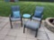 Two Outdoor Armchairs, Two Throw Pillows,(1) Side Table, (1) Ottoman