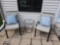 2 Outdoor Chairs With Cushion & Decorative Pillow & 1 Side Table