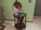 Vintage Italian-style Globe Bar Cart With Glassware