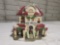 Cobblestone Corners Ceramic Merry Christmas House Lighted Holiday Village
