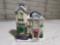 Cobblestone Corners Ceramic Hotel Lighted Holiday Village Building