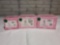 Precious Moments Pink Box Ornaments Set Of 3 Christmas Themed
