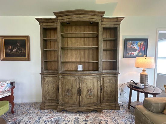Hooker Furniture Lighted French Provincial Wall Unit/cabinet