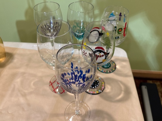 Assorted Wine Glasses Set Of 6