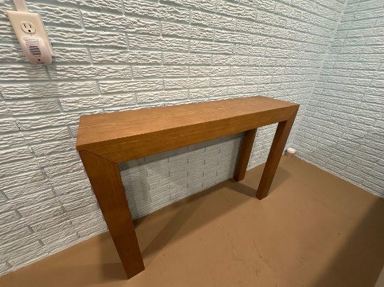 Minimalist Wood Console Table Natural Finish