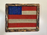 Handmade American Flag Wall Art Retired Fire Hose