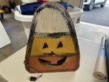 Wood Halloween Lighted Candy Corn Decor