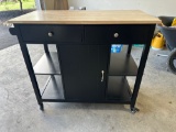 Portable Kitchen Island On Casters 39x19x35