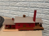 Ho Scale Brick Freight House With Loading Dock & Chimney Stack