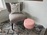 Accent Chair With Footstool/ottoman & Pillow