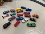 Lot Of 19 Vintage Micro Die-cast Cars & Trucks Mixed Makes & Colors
