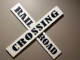 Wooden Railroad Crossing Sign