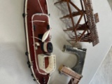 Toy Train Accessories- Ship, Bridge