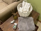 Home Spa Essentials Set Towel, Basket, Diffuser & Plugs