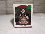 (1 Of 2) Hallmark 1996 Holiday Barbie Ornament Victorian Gold Dress 4th In Series