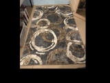 Modern Area Rug With Swirl Pattern 5x7 Approx.