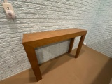 Minimalist Wood Console Table Natural Finish