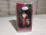 Hallmark 1998 Making His Way Santa Ornament Folk Art Americana
