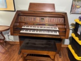 Lowrey Roll Top Organ With Bench
