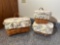 Set of 3 Fabric-Lined Longaberger Baskets with Lids