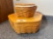 2 Longaberger Baskets with wood Lids