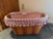 Longaberger Laundry Basket with Red Stripe Liner