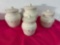 Longaberger Pottery Canister Set  Cream & Blue (Set of 4)