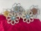 Large Layered Metal Wall Flower  Rustic Distressed Decor