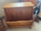 Solid Oak End Table/ Magazine Rack ( 1of 2)