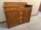 Primitive Style Oak Dry Sink Cabinet