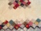 Handmade Patchwork Quilt with Zigzag Edge