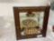 Miniature Display Cabinet w/ Faux Pies & Decorative Miniatures with Vintage Wood & Glass Cabinet