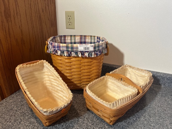 Longaberger Baskets with Liners