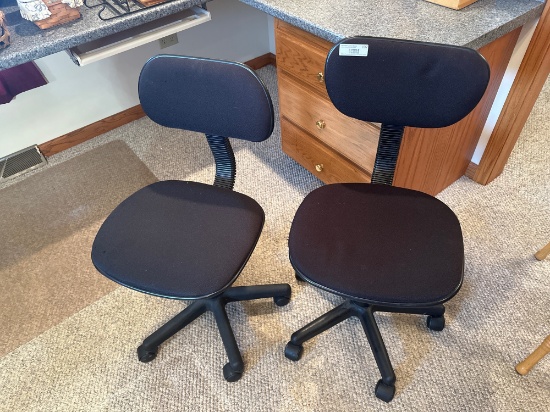 Pair of Rolling Desk Chairs